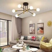 Lustra Modernist Hexa 6 Duo, 6x E27, Negru și Auriu, Design Modern Lustre Moderne Default Title Alessandro Design