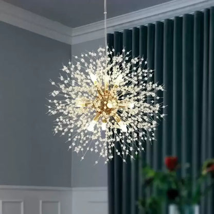 Candelabru Cristal Schönbrunn, 9x G9, Diametru 50 cm, Auriu Lucios, Inaltime Reglabila Candelabre Moderne Default Title Alessandro Design