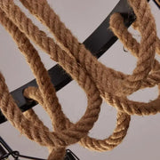 Andy Luster 6x E27 Metal and Brown Rope Vintage Luster Predvolený názov Alessandro Design