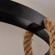 Andy Luster 6x E27 Metal and Brown Rope Vintage Luster Predvolený názov Alessandro Design
