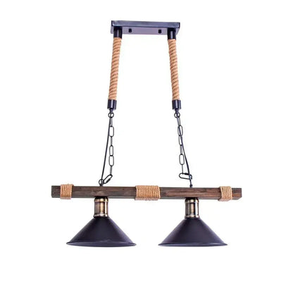 Tradičný luster, 2xE27, hnedý, kovový a strunový Vintage luster Predvolený názov Alessandro Design