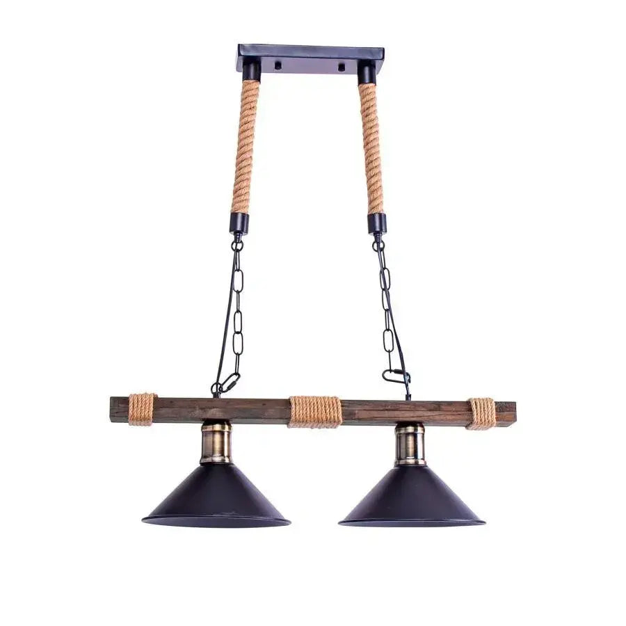 Tradičný luster, 2xE27, hnedý, kovový a strunový Vintage luster Predvolený názov Alessandro Design