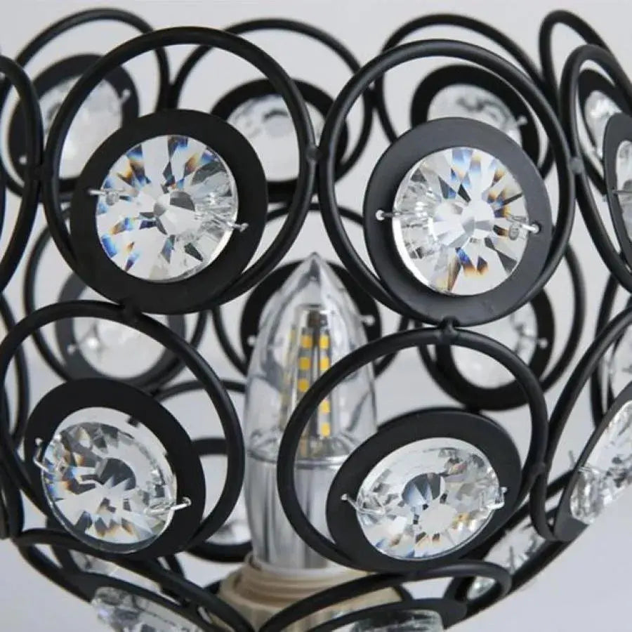 Vera Luster, 1x E27, Priemer 18cm, Čierna, Kovové a Krištáľové Klasické Lustre Predvolený názov Alessandro Design