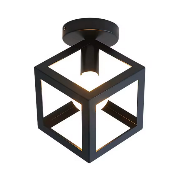 Lustra Forma Cub - STRUKTUR Mono, 1x E27, Negru, Metal Lustre Industrial Default Title Alessandro Design