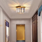 Lustra Cristal MARTINEZ Linear Luxe, Diametru 35cm, 4x E14, Auriu Lucios Candelabre Moderne Default Title Alessandro Design