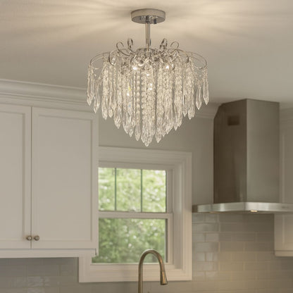 Candelabru Cristal EDINBURGH Eleganza, 5xE27, Diametru 47cm, Crom Lucios Candelabre Clasice Default Title Alessandro Design