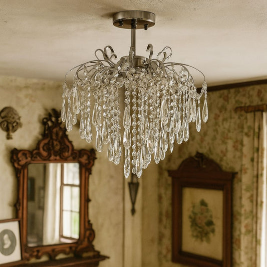 Candelabru Cristal EDINBURGH Eleganza, 5xE27, Diametru 47cm, Crom Lucios Candelabre Clasice Default Title Alessandro Design