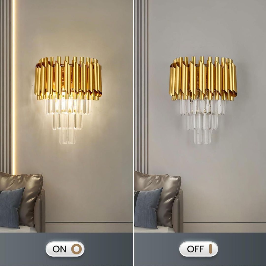 Aplica Candelabru Cristal VERSAILLES Piccolo, 2xE14, Auriu Aplice de Interior Default Title Alessandro Design