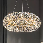 Candelabru Cristal SEGOVIA Magno 12x E14, Diametru 60cm, Auriu Lucios, Inaltime Reglabila Candelabre Cristal Default Title Alessandro Design