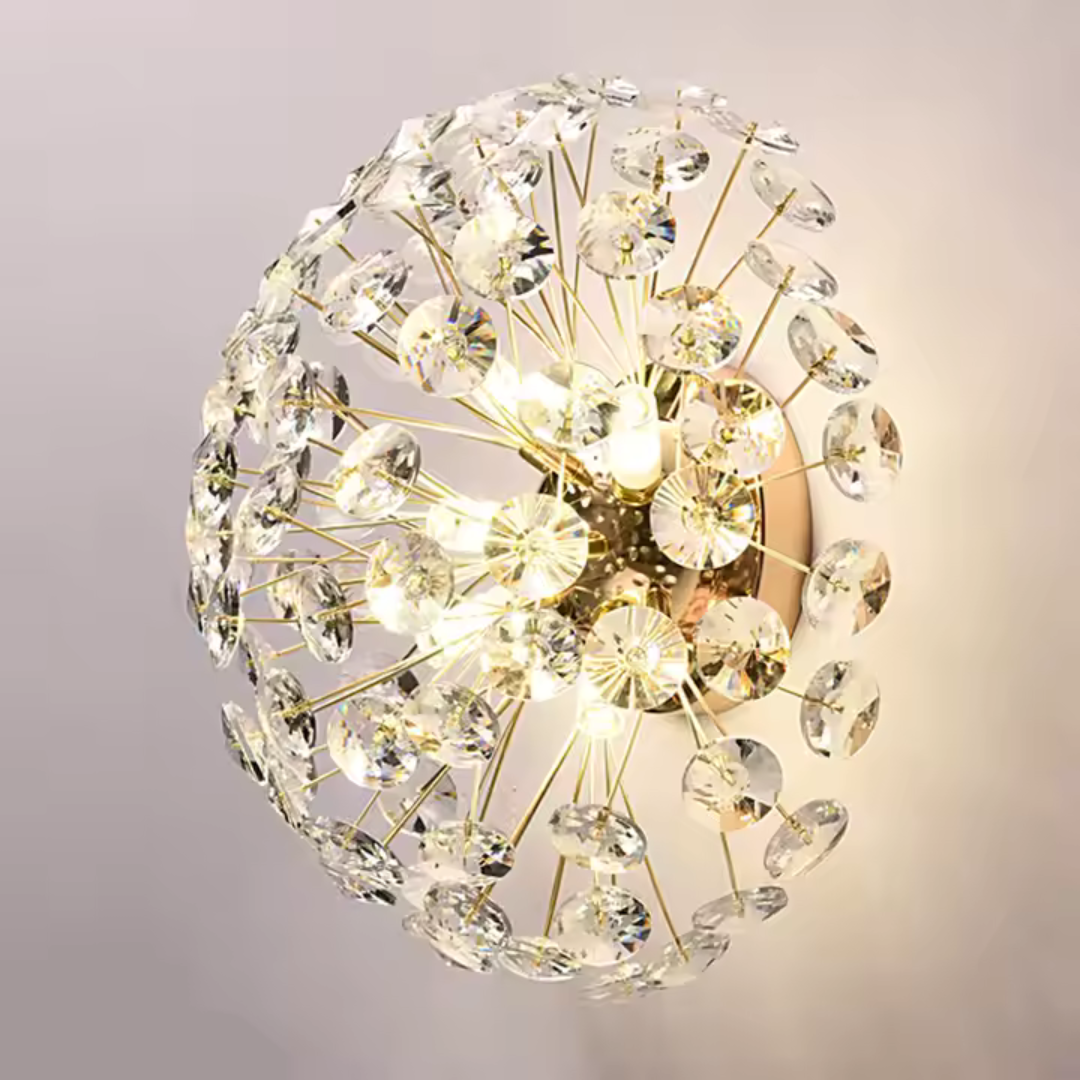 Candelabru Cristal MINUE, 4x G9, Diametru 35cm, Auriu Lucios Candelabre Cristal Default Title Alessandro Design