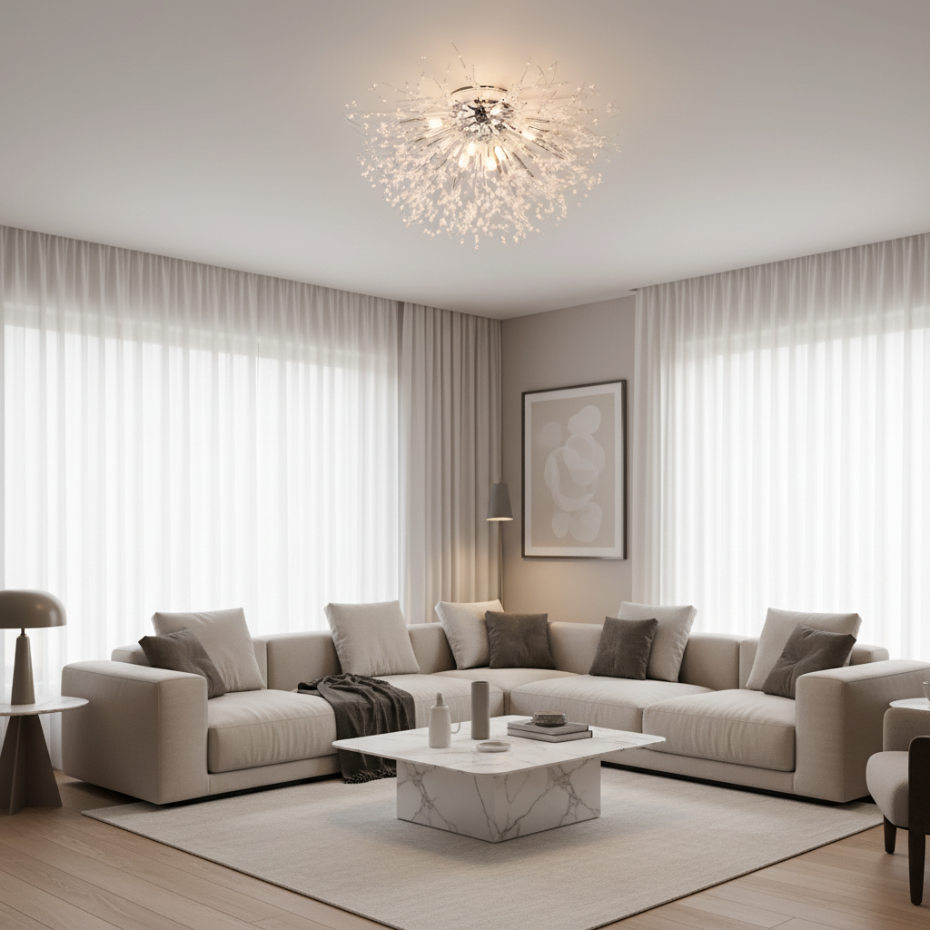Candelabru Cristal RONDO Vivace, 8x G9, Diametru 60cm, Crom Lucios Candelabre Cristal Default Title Alessandro Design