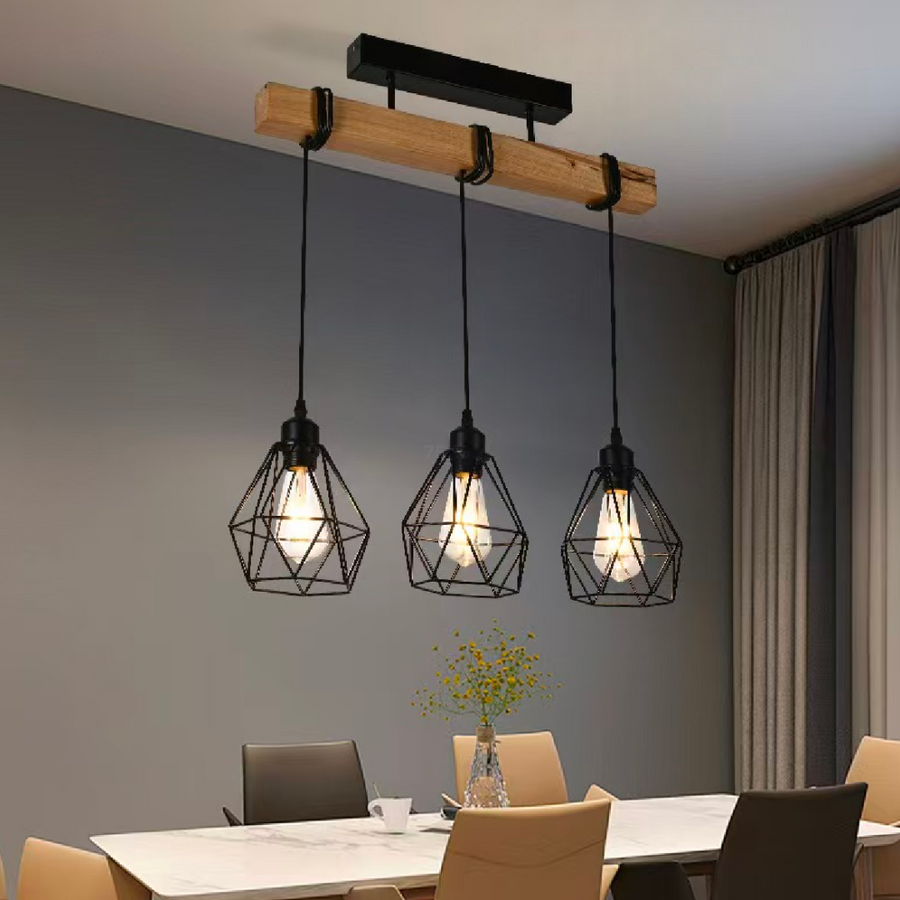 Marcellus Luster, 3x E27, Hnedo-čierne priemyselné lustre Predvolený názov Alessandro Design