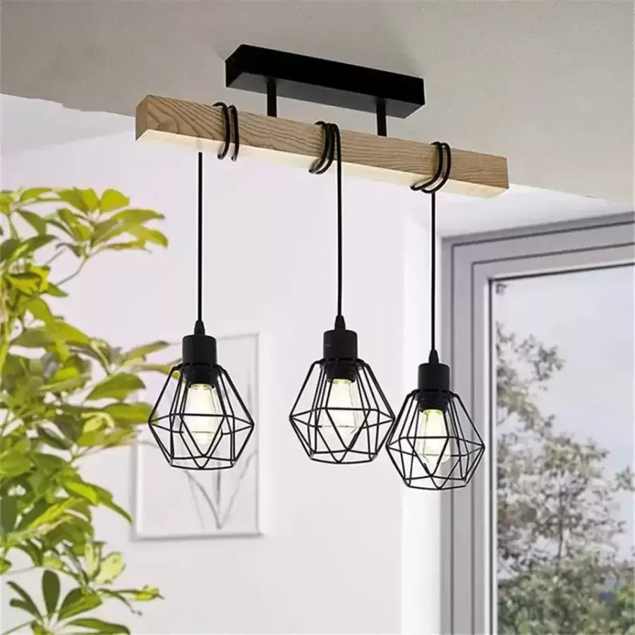 Marcellus Luster, 3x E27, Hnedo-čierne priemyselné lustre Predvolený názov Alessandro Design