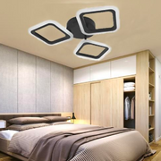 Lustra LED PULSARIS 40W, 3 Patrate, lumina Rece/Calda/Neutra, Negru Lustre LED Default Title Alessandro Design