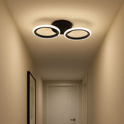 VEĽKÝ LED luster 28W, 2 kruhy, studené/teplé/neutrálne svetlo, čierny