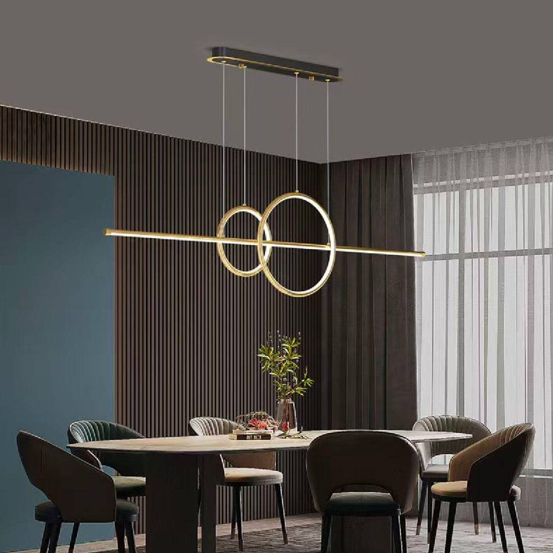Lustra LED suspendata cu telecomanda CASSANDRA 40W, Liniara, lumina Rece/Calda/Neutra, Dimabila, Auriu, Inaltime Reglabila Lustre LED cu Telecomanda Default Title Alessandro Design