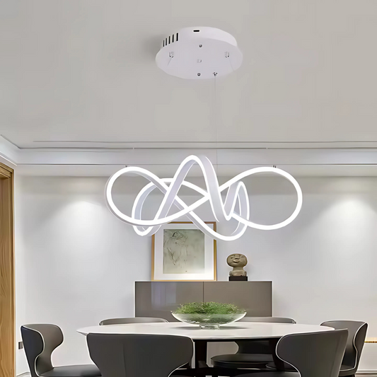 Lustra LED suspendata cu telecomanda INFINITY HALO 69W, lumina Rece/Calda/Neutra, Dimabila, Alb, Inaltime Reglabila Lustre LED cu Telecomanda Default Title Alessandro Design