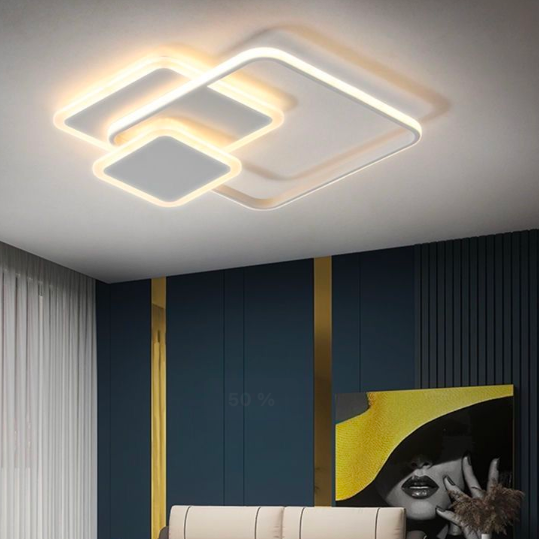 LED luster s diaľkovým ovládaním ANEMONA 75W, 3 štvorce, studené/teplé/neutrálne svetlo, stmievateľné, biely LED luster s diaľkovým ovládaním Predvolený názov Alessandro Design