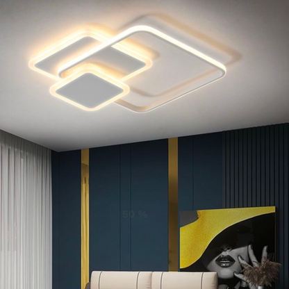 LED luster s diaľkovým ovládaním ANEMONA 75W, 3 štvorce, studené/teplé/neutrálne svetlo, stmievateľné, biely LED luster s diaľkovým ovládaním Predvolený názov Alessandro Design