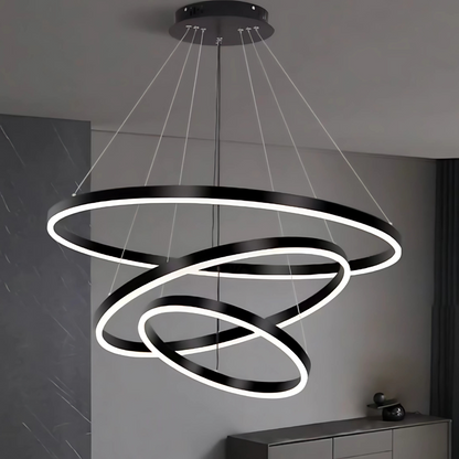 Lustra LED suspendata PAGANO 95W, Lumina Rece/Calda/Neutra, Negru, Inaltime Reglabila Lustre Moderne Default Title Alessandro Design