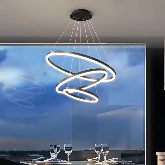 Lustra LED suspendata PAGANO 95W, Lumina Rece/Calda/Neutra, Negru, Inaltime Reglabila Lustre Moderne Default Title Alessandro Design