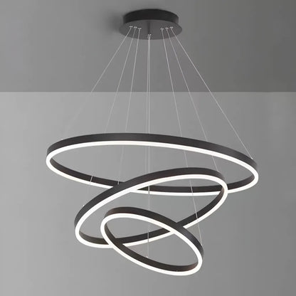 Lustra LED suspendata PAGANO 95W, Lumina Rece/Calda/Neutra, Negru, Inaltime Reglabila Lustre Moderne Default Title Alessandro Design