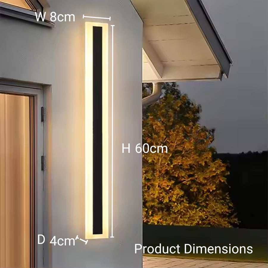 Aplica LED de Exterior Mack, Lungime 60cm, 8W, IP65, Metal, Liniar, Negru Aplice de Exterior Default Title Alessandro Design