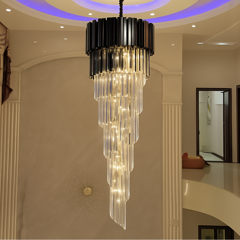 Candelabru Cristal BLOIS Ascendere, 28xE14, Diametru 60cm, Negru, Inaltime Reglabila Candelabre Cristal Default Title Alessandro Design