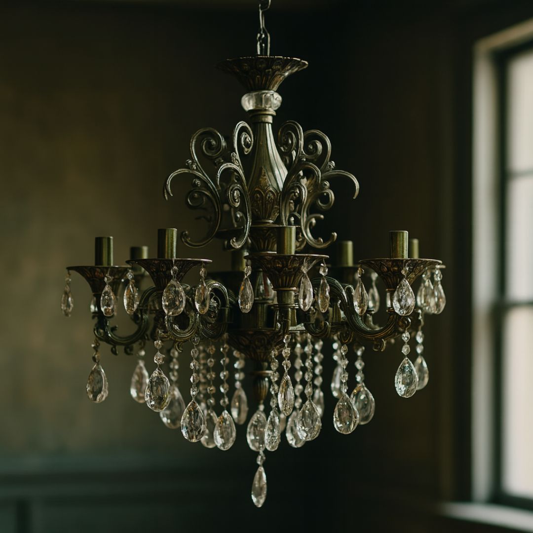 SANSSOUCI Magno krištáľový luster, 8xE14, priemer 65cm, starožitné mosadzné klasické lustre Predvolený názov Alessandro Design