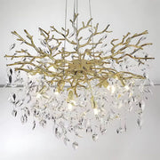 Candelabru Cristal WALTZ Rhapsody, 6x G9, Auriu, 45cm, Inaltime Reglabila, Metal si Cristal Candelabre Cristal Default Title Alessandro Design