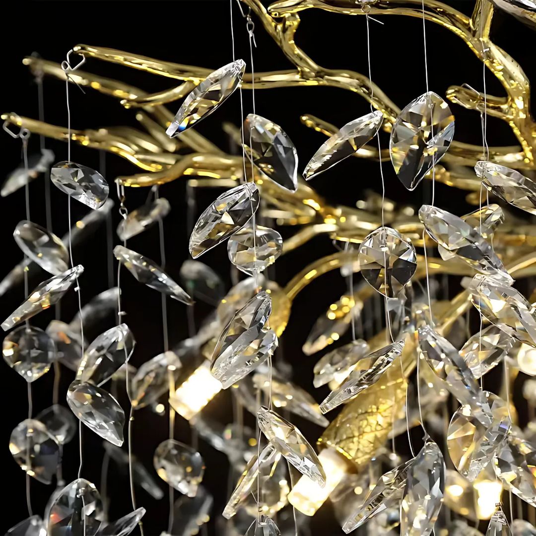 Candelabru Cristal WALTZ Rhapsody, 9x G9, Auriu, 80cm, Inaltime Reglabila Candelabre Cristal Default Title Alessandro Design