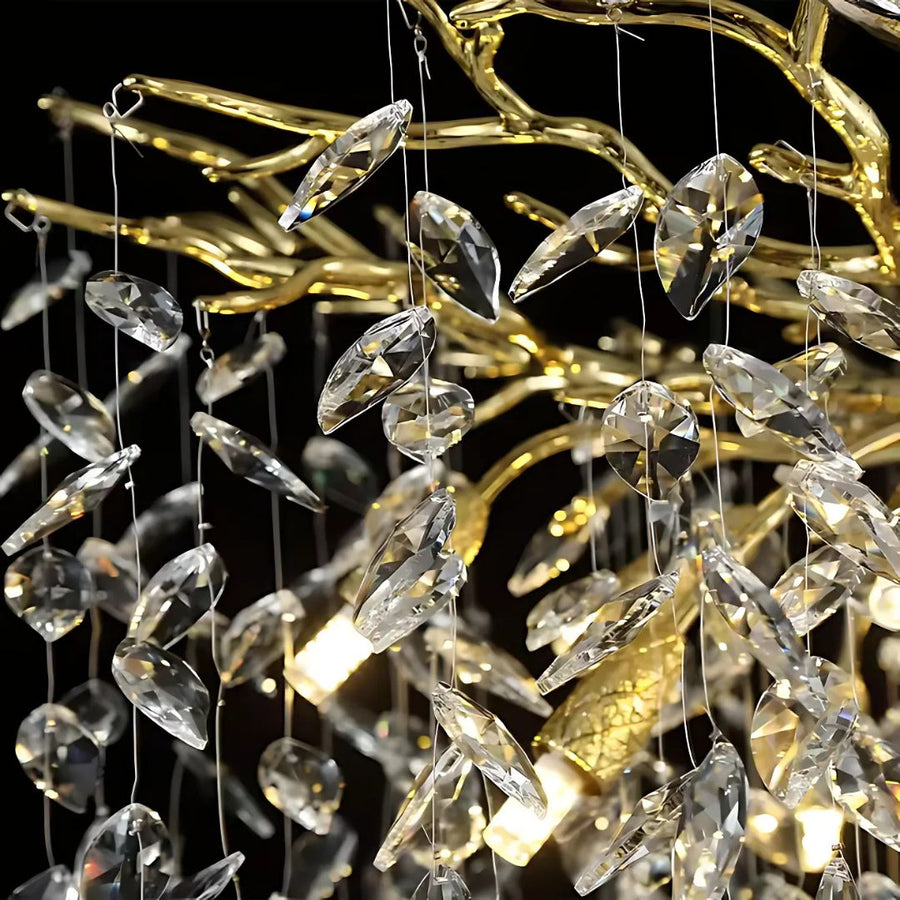 Candelabru Cristal WALTZ Rhapsody, 9x G9, Auriu, 80cm, Inaltime Reglabila Candelabre Cristal Default Title Alessandro Design