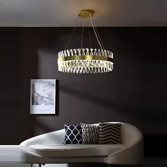 Candelabru LED CASERTA Regalis cu Telecomanda, 95W, Dimabil, Diametru 80cm, Auriu Lustre LED cu Telecomanda Default Title Alessandro Design