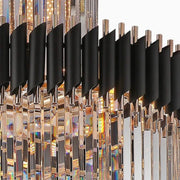 Candelabru Cristal VERSAILLES Supremo 12xE14, Diametru 80cm, Auriu Lucios si Negru, Inaltime Reglabila Candelabre Cristal Default Title Alessandro Design