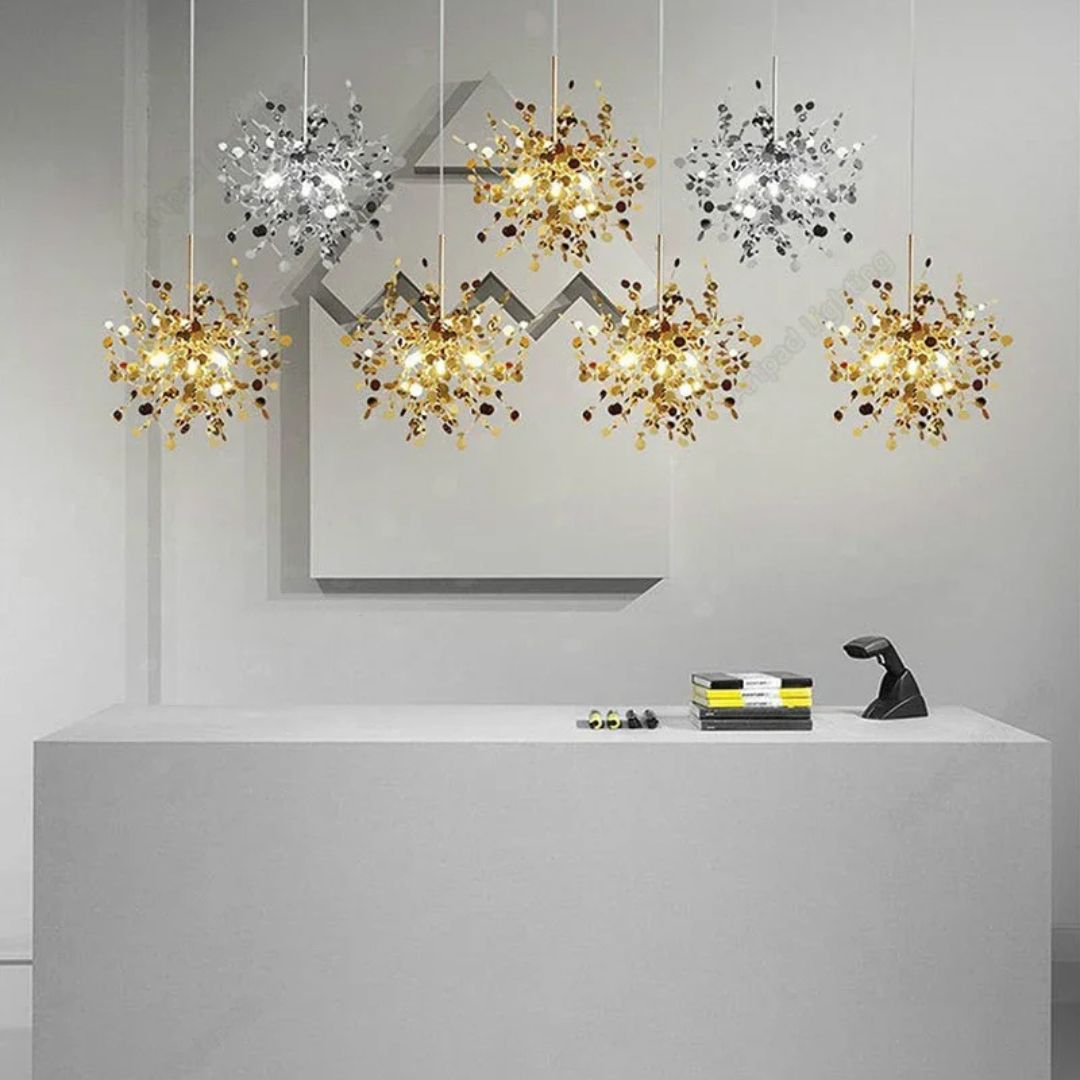 Candelabru Modern, CAPRICIO Allegro, 2xE14, Diametru 40cm, Auriu, Inaltime Reglabila Candelabre Moderne Default Title Alessandro Design