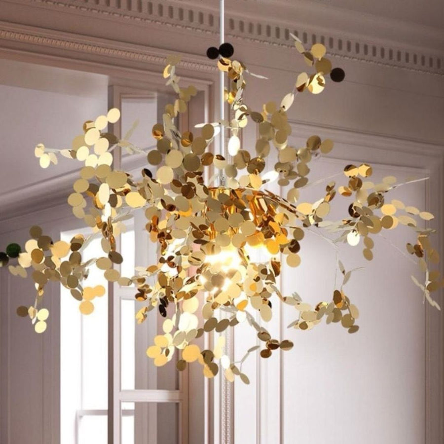 Candelabru Modern, CAPRICIO Allegro, 2xE14, Diametru 40cm, Auriu, Inaltime Reglabila Candelabre Moderne Default Title Alessandro Design