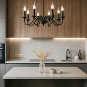 Lustra Metalic AVANT, 92cm, tip Pendul cu brate, Rotunda, 8xE14, Negru Lustre Industrial Default Title Alessandro Design