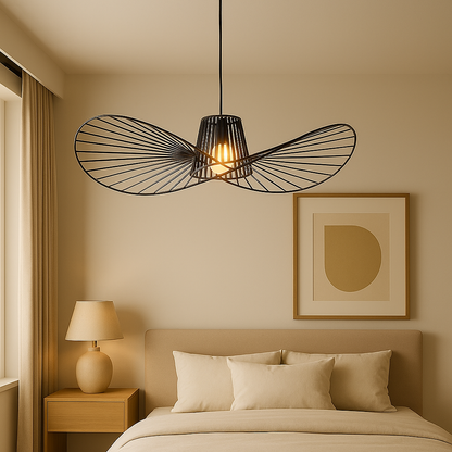Lustra Suspendata ELIAS 60cm, 1x E27, Metal, Inaltime Reglabila, Negru Lustre Moderne Default Title Alessandro Design