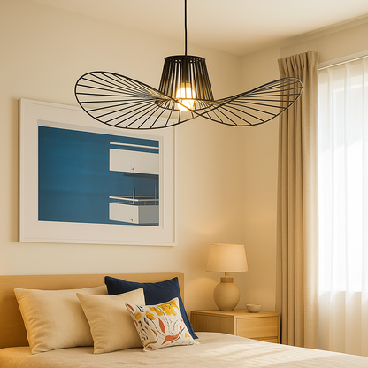 Lustra Suspendata ELIAS 60cm, 1x E27, Metal, Inaltime Reglabila, Negru Lustre Moderne Default Title Alessandro Design