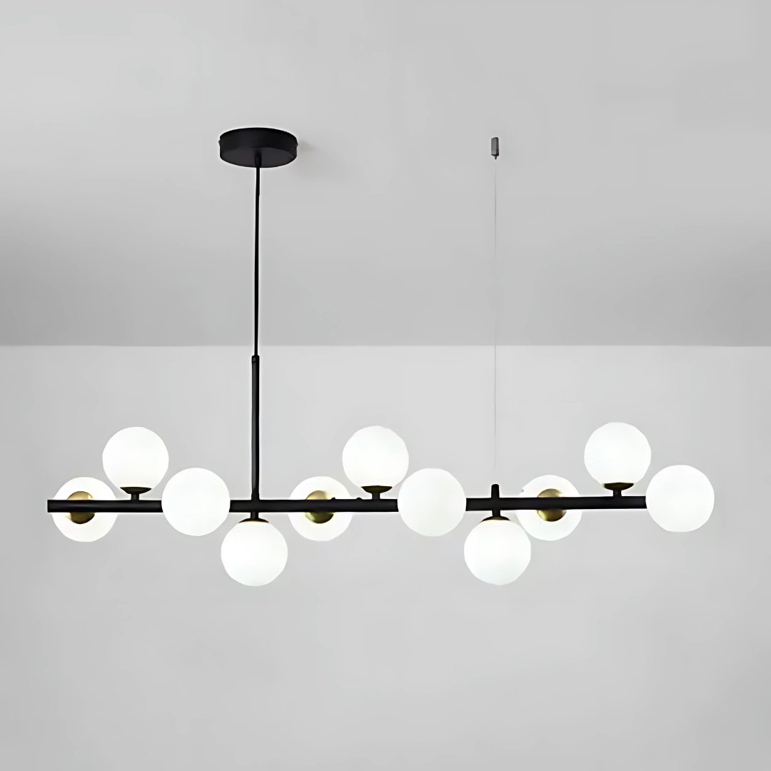 Lustra cu bec moderna LOFT Pavilion, 11x G9, Negru, Metal, Inaltime Reglabila Lustre Moderne Default Title Alessandro Design