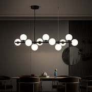 Lustra cu bec moderna LOFT Pavilion, 11x G9, Negru, Metal, Inaltime Reglabila Lustre Moderne Default Title Alessandro Design