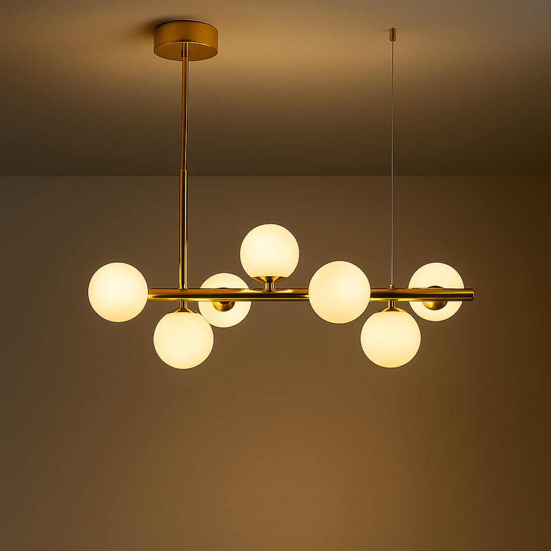 Lustra moderna LOFT Pavilion, 7x G9, Auriu, Metal, Inaltime Reglabila Lustre Moderne Default Title Alessandro Design