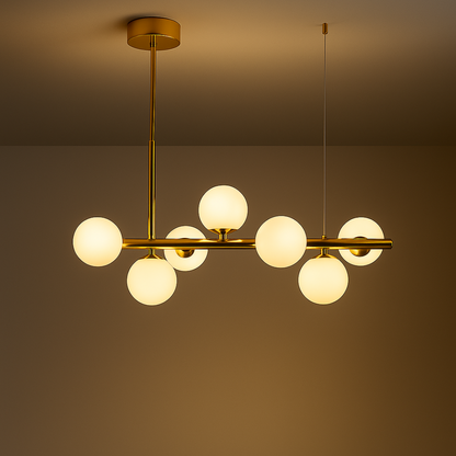 Lustra moderna LOFT Pavilion, 7x G9, Auriu, Metal, Inaltime Reglabila Lustre Moderne Default Title Alessandro Design