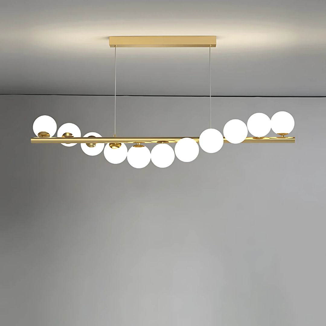 Lustra LOFT Hall, 11x G9, Alb Auriu, Metal, Inaltime Reglabila, Elegant Lustre Moderne Default Title Alessandro Design