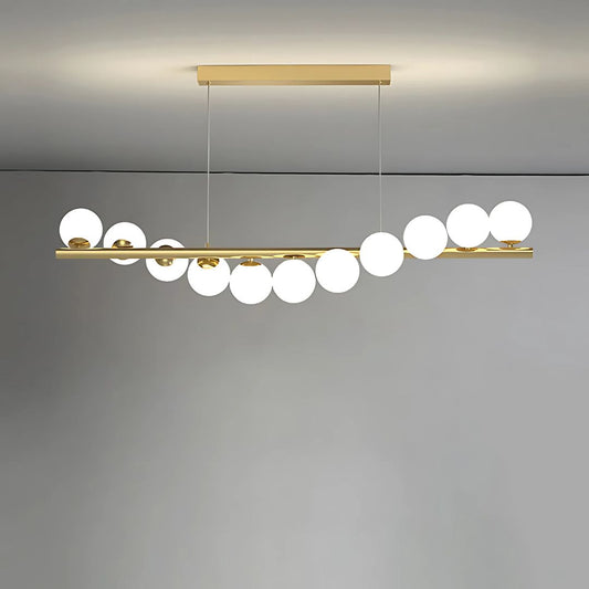 Lustra LOFT Hall, 11x G9, Alb Auriu, Metal, Inaltime Reglabila, Elegant Lustre Moderne Default Title Alessandro Design