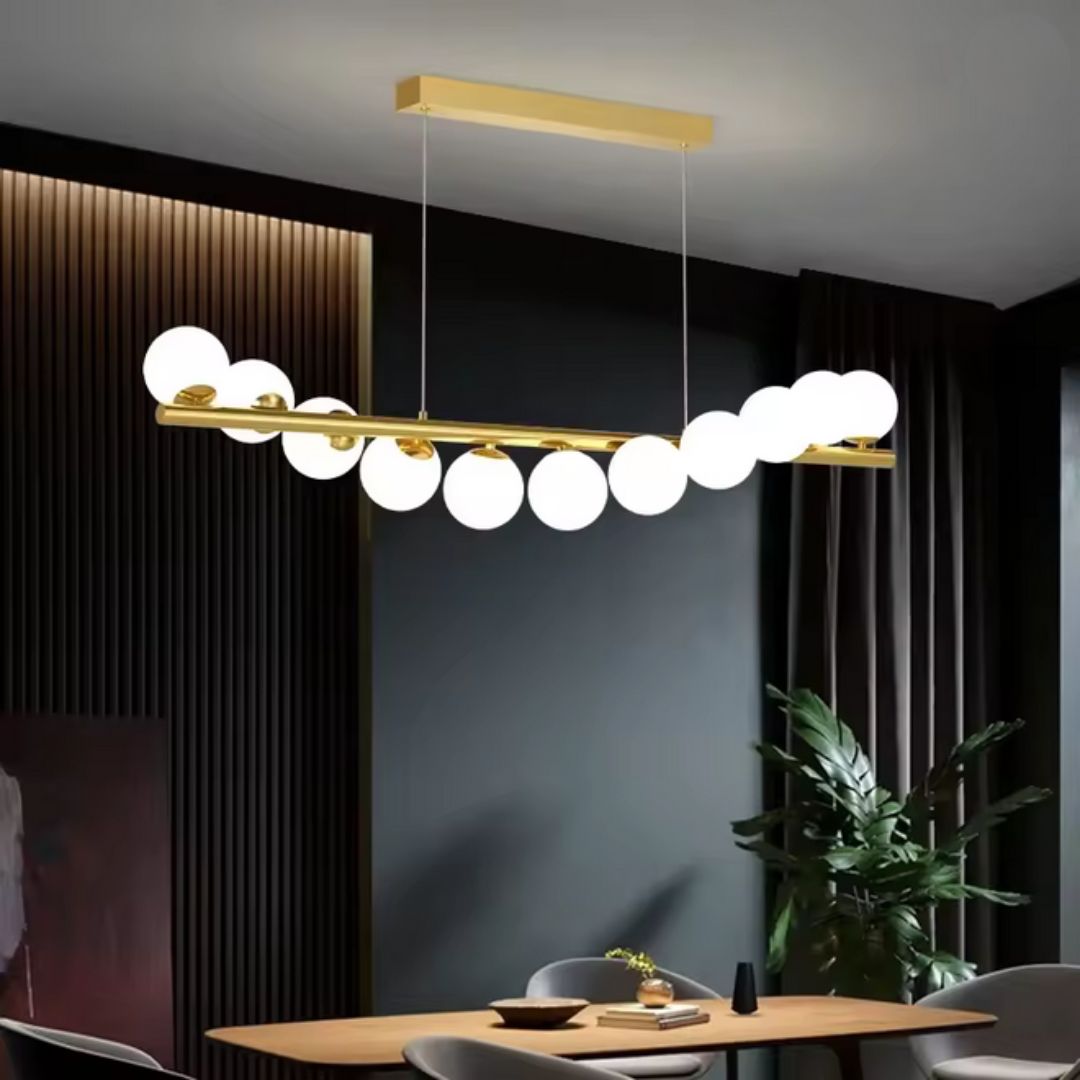Lustra LOFT Hall, 11x G9, Alb Auriu, Metal, Inaltime Reglabila, Elegant Lustre Moderne Default Title Alessandro Design