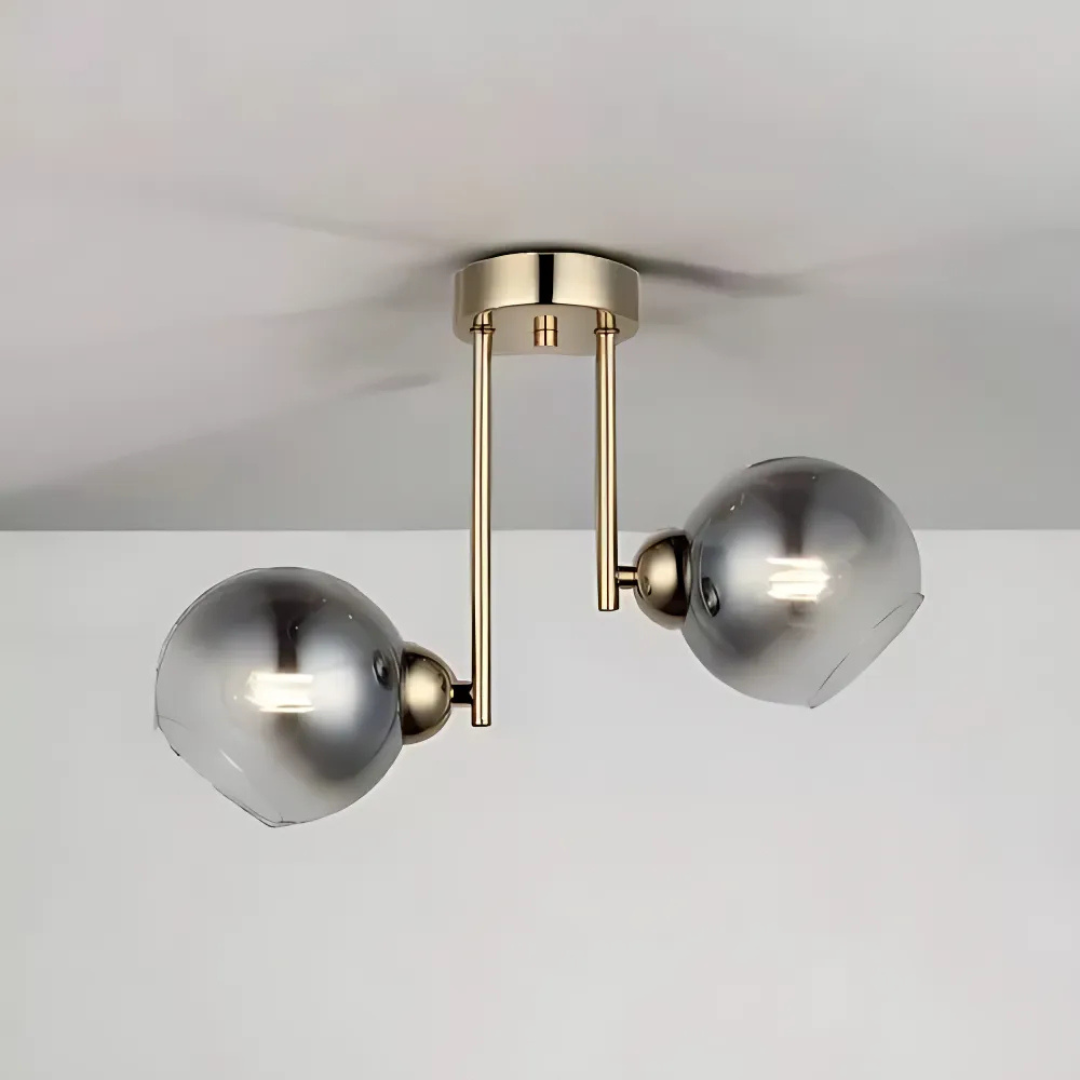 Lustra cu bec moderna MODUS, 2x E27, Auriu, Metal Lustre Moderne Default Title Alessandro Design