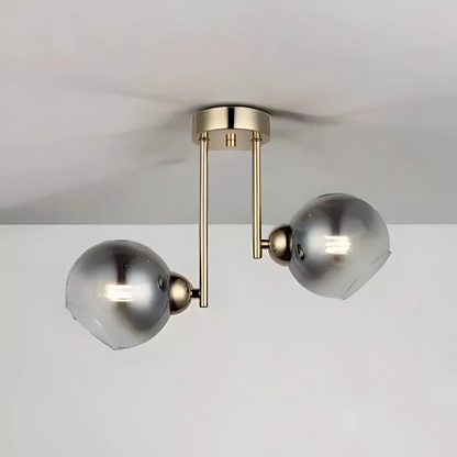 Lustra cu bec moderna MODUS, 2x E27, Auriu, Metal Lustre Moderne Default Title Alessandro Design