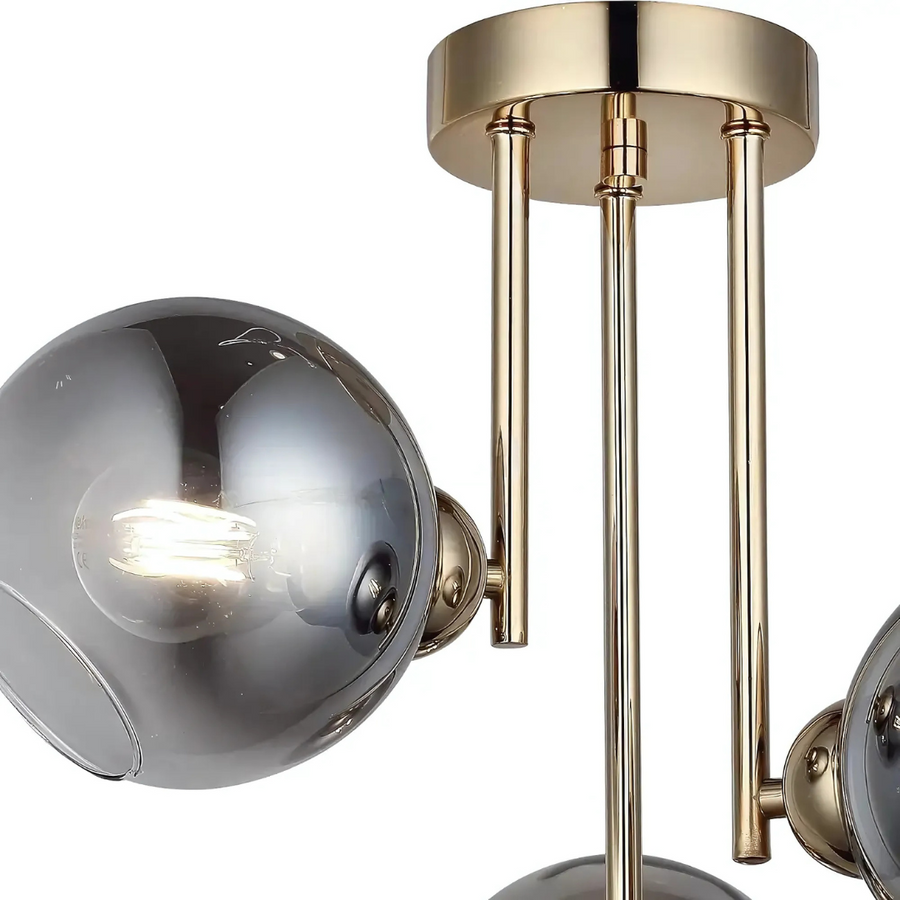 Lustra cu bec moderna MODUS, 3x E27, Auriu, Metal Lustre Moderne Default Title Alessandro Design