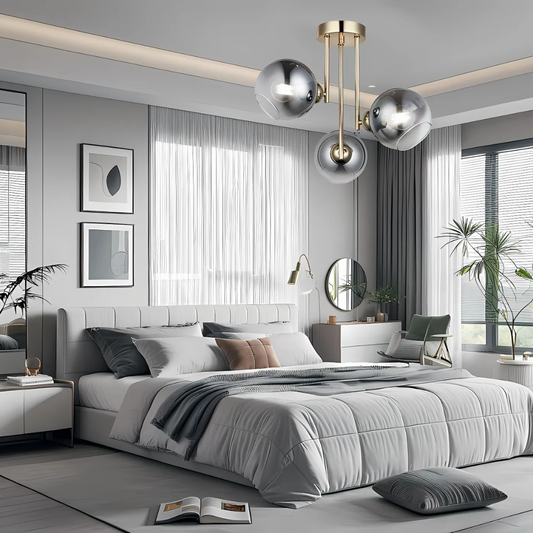 Lustra cu bec moderna MODUS, 3x E27, Auriu, Metal Lustre Moderne Default Title Alessandro Design